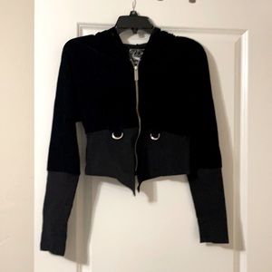 Killstar black buckle detail hoodie